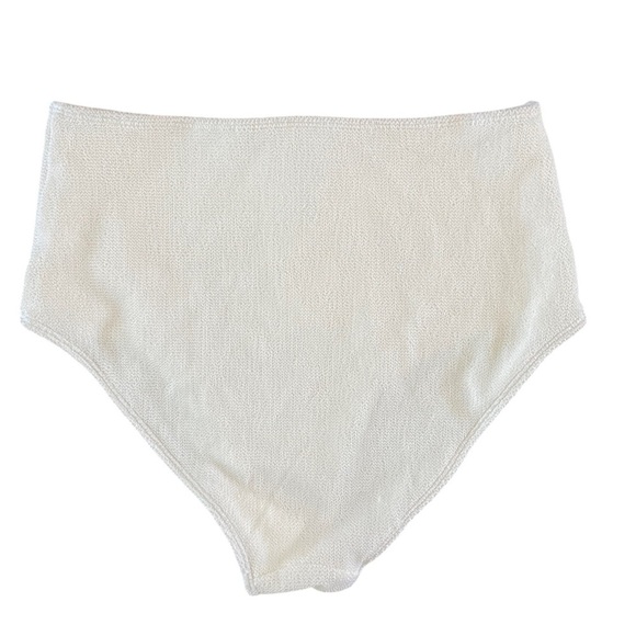 & Other Stories High Waisted Textured Bikini Bottom Cream NWT - Picture 2 of 5